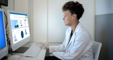 provider looking at dashboard