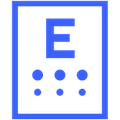 Icon of an eye chart 