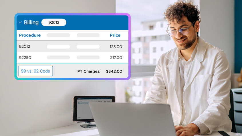 Provider viewing suggested clinical data within EncompassScribe