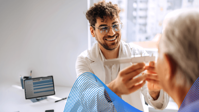 Doctor speaking to patient