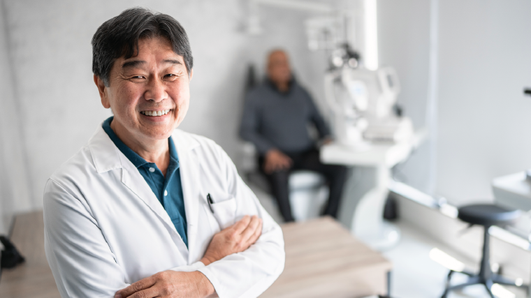 Provider smiling into the camera